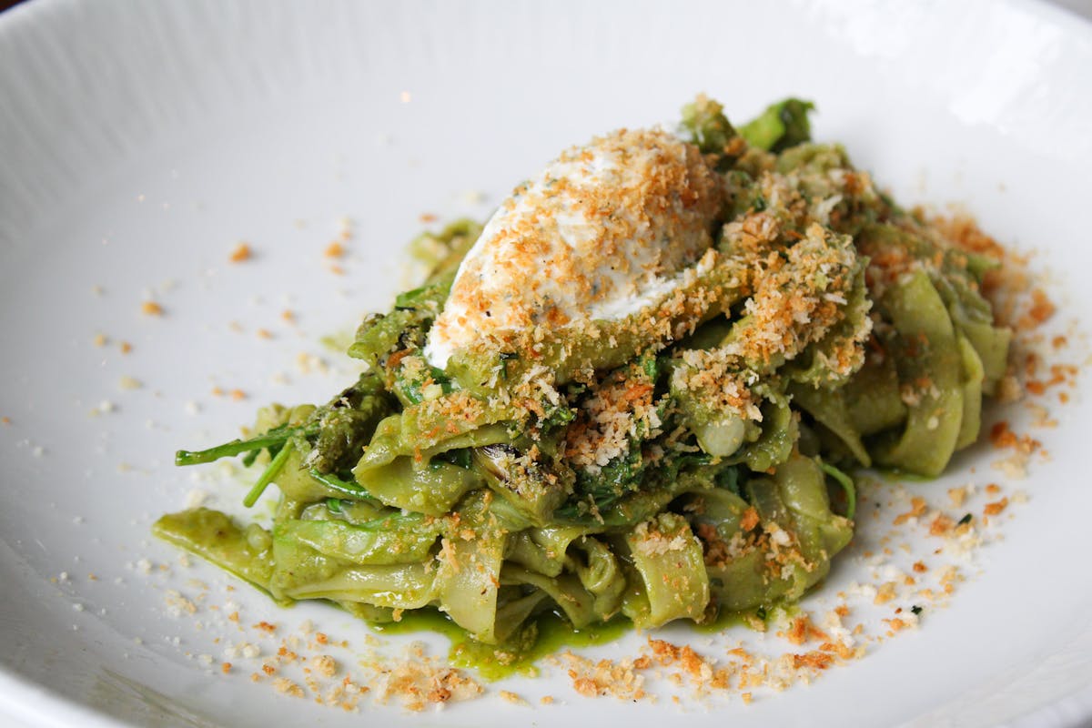 a plate of food with broccoli
