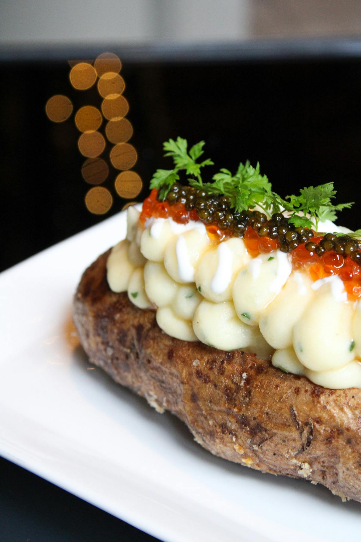 a close up of food on a plate