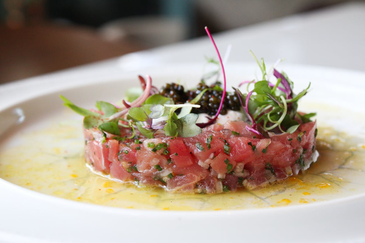 a close up of a plate of food