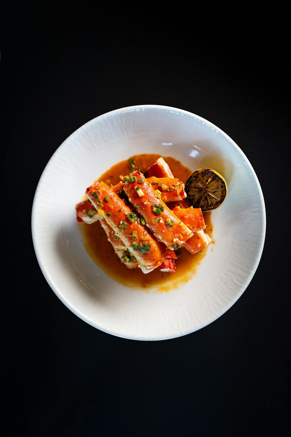 a close up of food on a plate